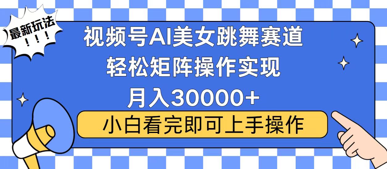 视频号蓝海赛道玩法，当天起号，拉爆流量收益，小白也能轻松月入30000+-网创小站