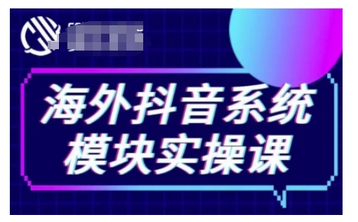 海外抖音Tiktok系统模块实操课,TK短视频带货,TK直播带货,TK小店端实操等-网创小站