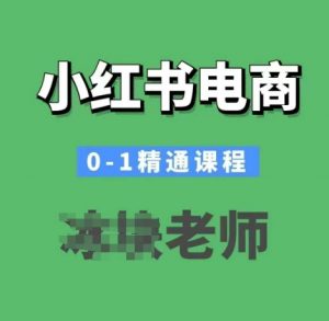 小红书电商0-1精通课程，小红书开店必学课程-网创小站