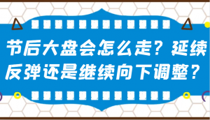 某公众号付费文章：节后大盘会怎么走？延续反弹还是继续向下调整？-网创小站