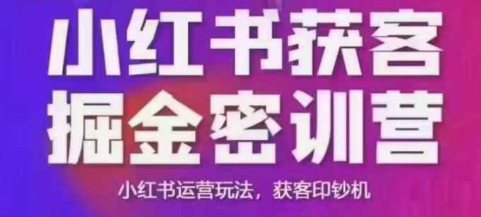 小红书获客掘金线下课,录音+ppt照片,小红书运营玩法,获客印钞机-网创小站
