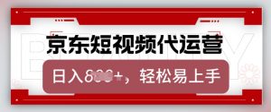 京东带货代运营,2025年翻身项目,只需上传视频,单月稳定变现8k【揭秘】-网创小站
