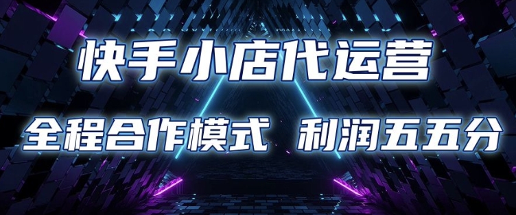 快手小店代运营 限时托管计划 合作模式 利润五五分成【揭秘】-网创小站