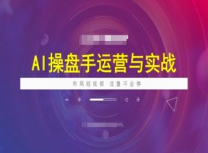 AI操盘手运营实战课程，布局短祝频，流量不会停-网创小站
