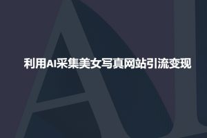 利用AI采集美女写真网站引流变现，引流嘎嘎的-网创小站