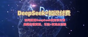 如何使用DeepSeek在知识付费赛道价值变现，引流+变现全流程-网创小站