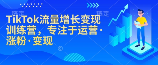 TikTok流量增长变现训练营，专注于运营·涨粉·变现-网创小站