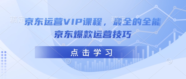 京东运营VIP课程，最全的全能京东爆款运营技巧-网创小站
