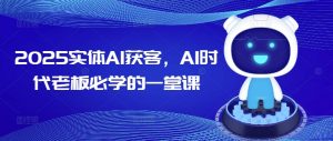 2025实体AI获客，AI时代老板必学的一堂课-网创小站