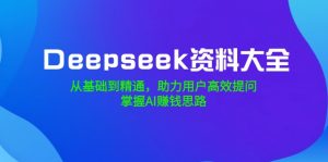 Deepseek资料大全,从基础到精通,助力用户高效提问,掌握AI赚钱思路-网创小站