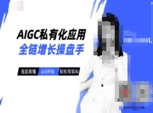 AIGC私有化应用全链增长操盘手,浅显易懂,从0开始轻松,驾驭AI-网创小站
