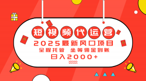 2025最新风口项目：短视频代运营日入2000＋-网创小站