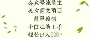 流量主长期收益项目，美女图片简单复制，小白也能上手，轻松日入5张-网创小站