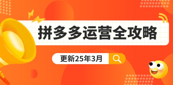 拼多多运营全攻略:从0到日销千单,爆款内功+付费推广+黑科技(更新25年3月-网创小站