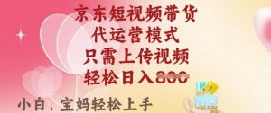 京东短视频带货，2025翻身项目，只需上传视频，单月稳定变现8k+【揭秘】-网创小站