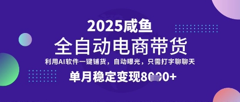 全网首发【闲鱼全自动电商带货】三年磨一剑，一朝露锋芒，单月稳定变现8k+【揭秘】-网创小站
