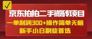 京东拍拍二手搬砖项目，一单纯利润3张，操作简单，小白兼职副业首选-网创小站