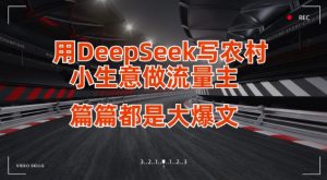 用DeepSeek写小生意做流量主，篇篇都是大爆文-网创小站