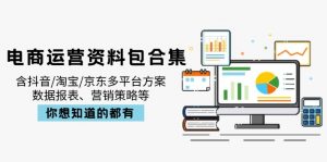 电商运营资料包合集，含抖音/淘宝/京东多平台方案，数据报表、营销策略等-网创小站