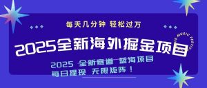 2025最新海外掘金项目 一台电脑轻松日入500+-网创小站