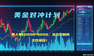 2025年最暴力项目“美金先登计划”最新最强对冲战法，每日实际收益1K-4K-网创小站