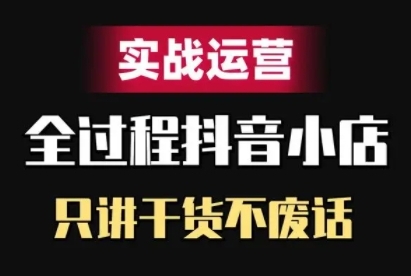 抖音小店精细化实战运营，只讲干货不废话-网创小站