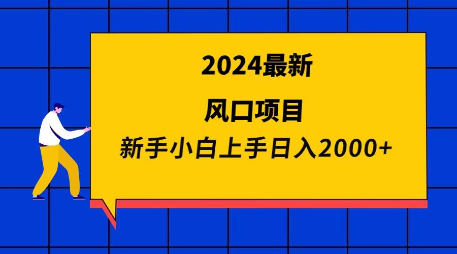 (9483期)2024最新风口项目 新手小白日入2000+-网创小站