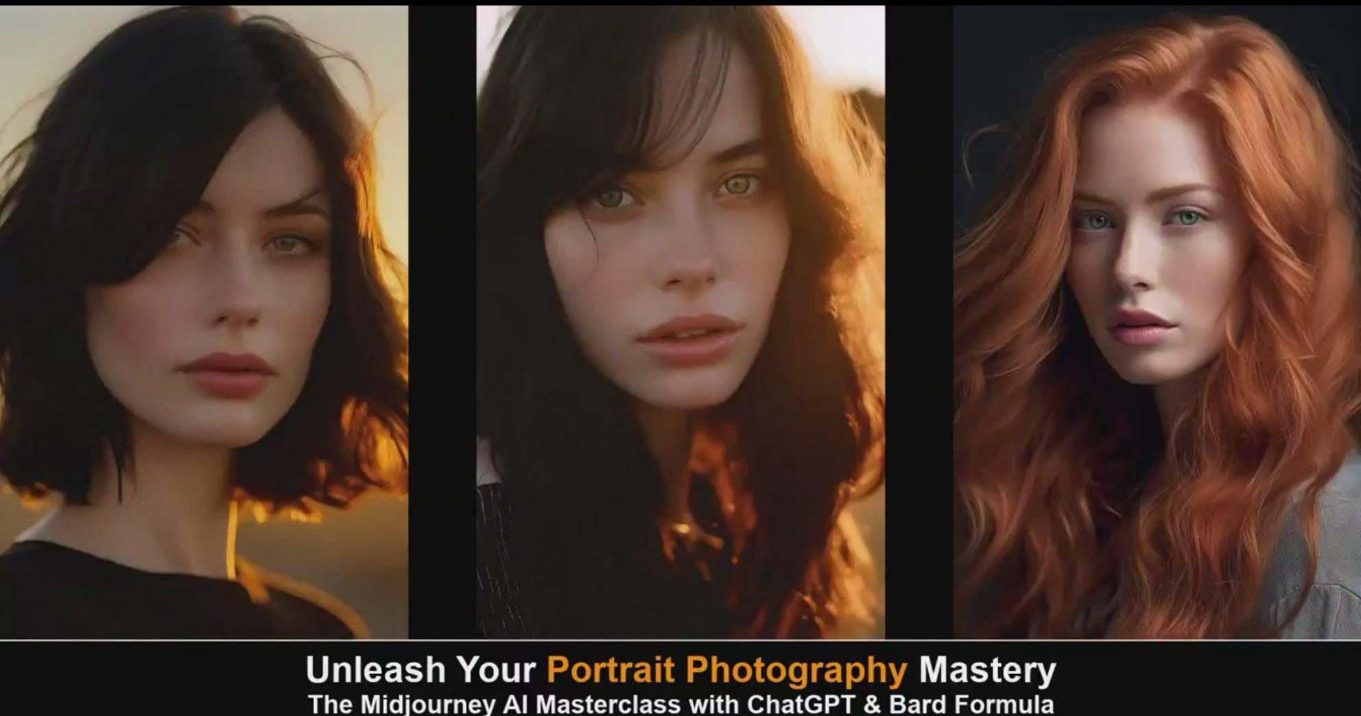 图片[3]-(9312期)Midjourney v5 ChatGPT 和 Bard AI人工智能人像摄影大师班-15节-中英字幕-网创小站