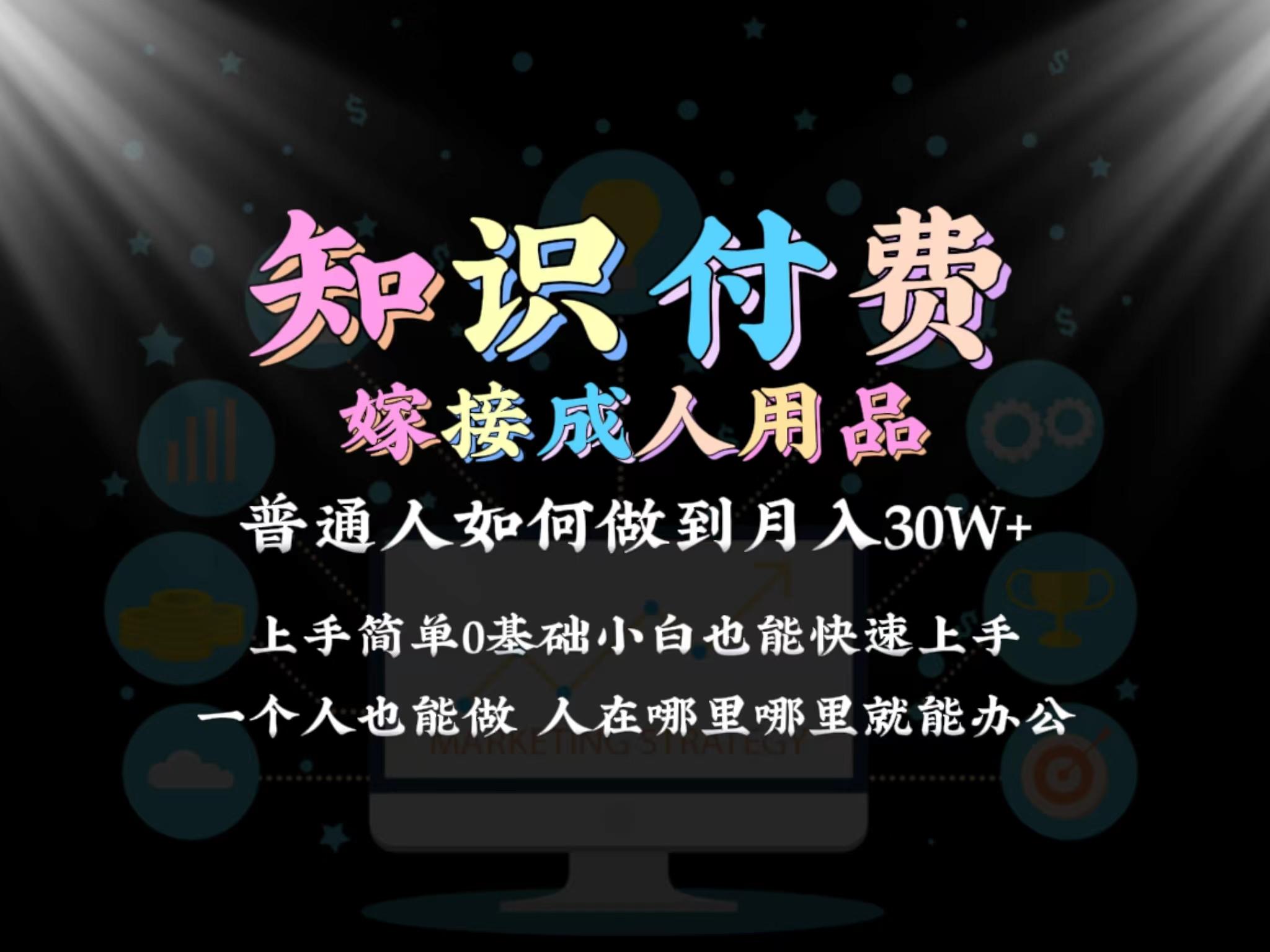 2024普通人做知识付费结合成人用品如何实现单月变现30w 保姆教学1.0-网创小站
