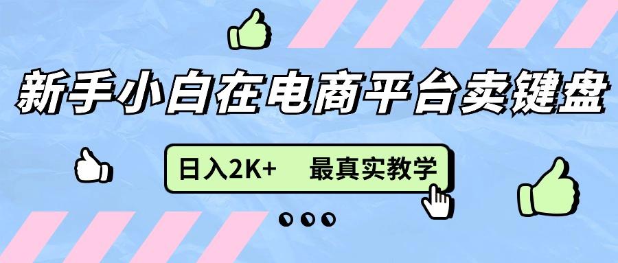 新手小白在电商平台卖键盘，日入2K+最真实教学-网创小站