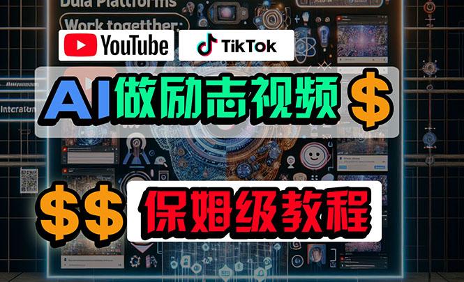 利用AI制作励志视频，在YouTube和TikTok赚钱，小白可做(附工具-网创小站