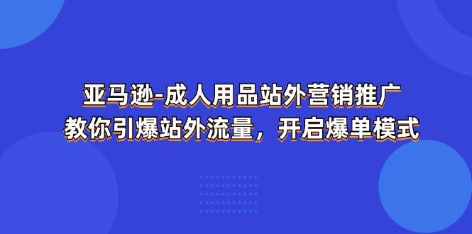 亚马逊-成人用品 站外营销推广  教你引爆站外流量，开启爆单模式-网创小站