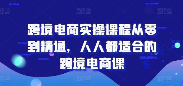 跨境电商实操课程从零到精通，人人都适合的跨境电商课-网创小站