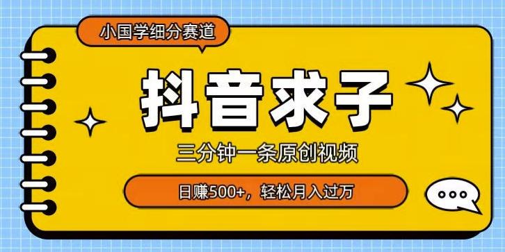 小国学细分赛道，三分钟一条原创视频，日赚500+，可矩阵复制-网创小站