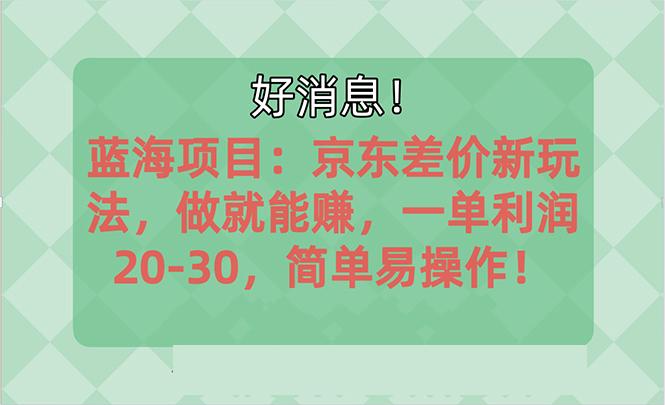 越早知道越能赚到钱的蓝海项目：京东大平台操作，一单利润20-30，简单...-网创小站