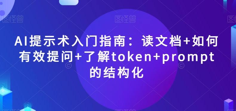AI提示术入门指南：读文档+如何有效提问+了解token+prompt的结构化【揭秘】-网创小站
