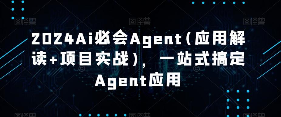 2024Ai必会Agent(应用解读+项目实战)，一站式搞定Agent应用-网创小站