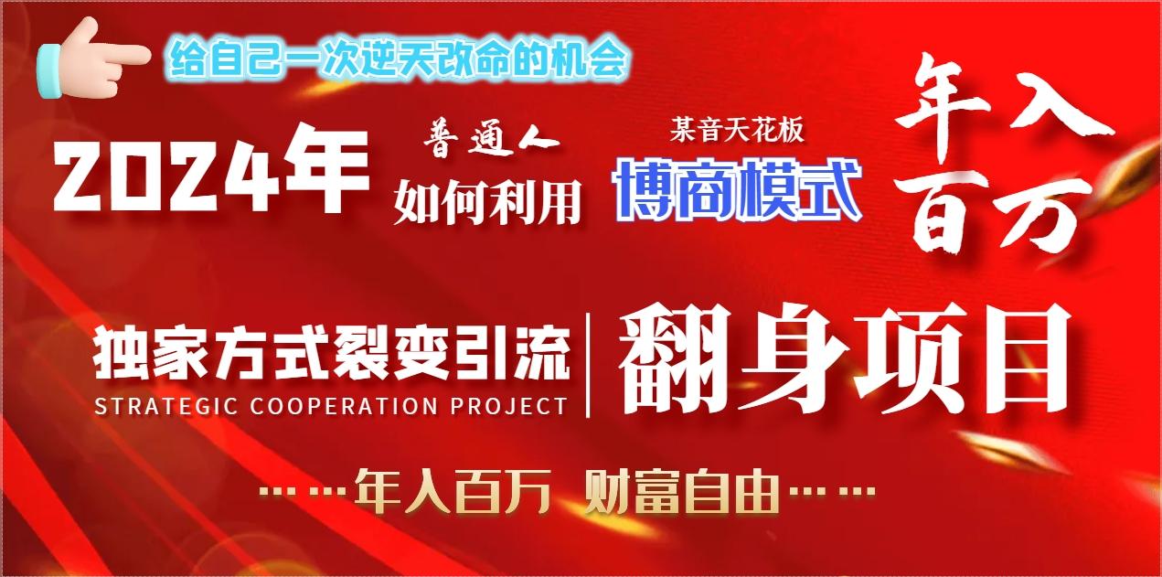 2024年普通人如何利用博商模式做翻身项目年入百万，财富自由-网创小站