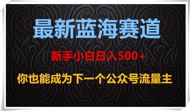 最新蓝海赛道，新手小白日入500+，你也能成为下一个公众号流量主【揭秘】-网创小站