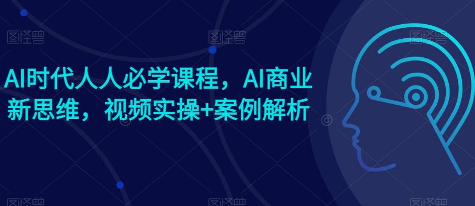 AI时代人人必学课程，AI商业新思维，视频实操+案例解析【赠AI商业爆款案例】-网创小站