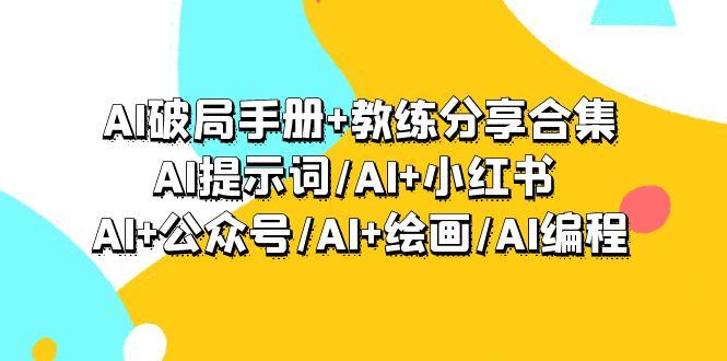 (9351期)AI破局手册+教练分享合集：AI提示词/AI+小红书 /AI+公众号/AI+绘画/AI编程-网创小站