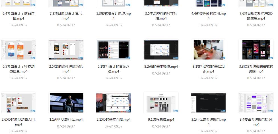 UI设计师入门指南全套课程 从入门到精通（视频课程+课件）-网创小站