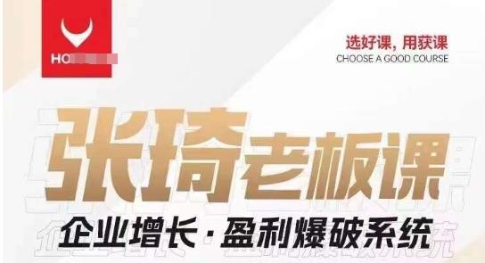 【组合课】张琦张琦老板企业增长·盈利爆破系统（直播专享）-网创小站