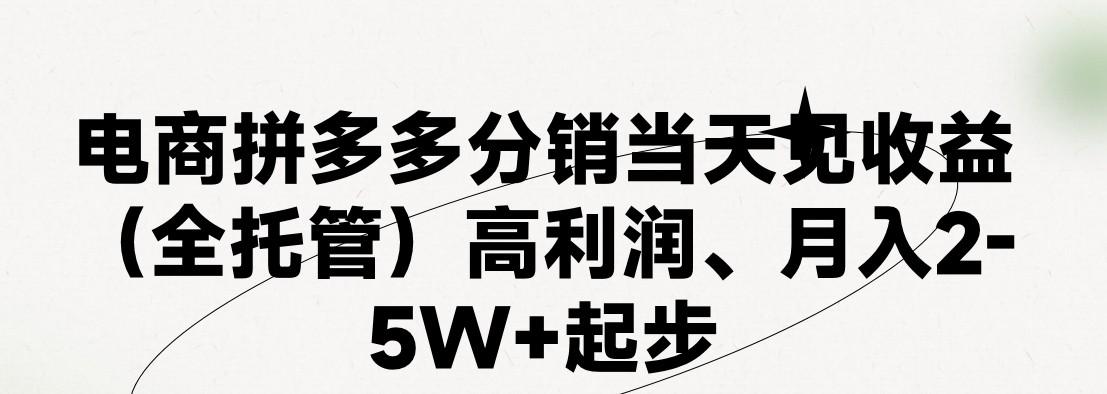 最新拼多多模式日入4K+两天销量过百单，无学费、 老运营代操作、小白福利，了解不吃亏-网创小站