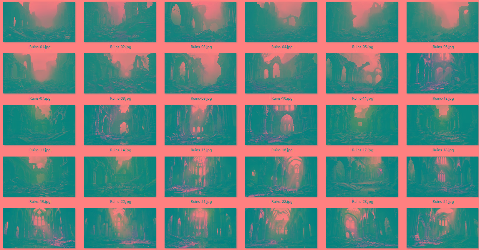 1600张科幻外星恐怖战争废墟环境背景 5K高清图片素材-网创小站