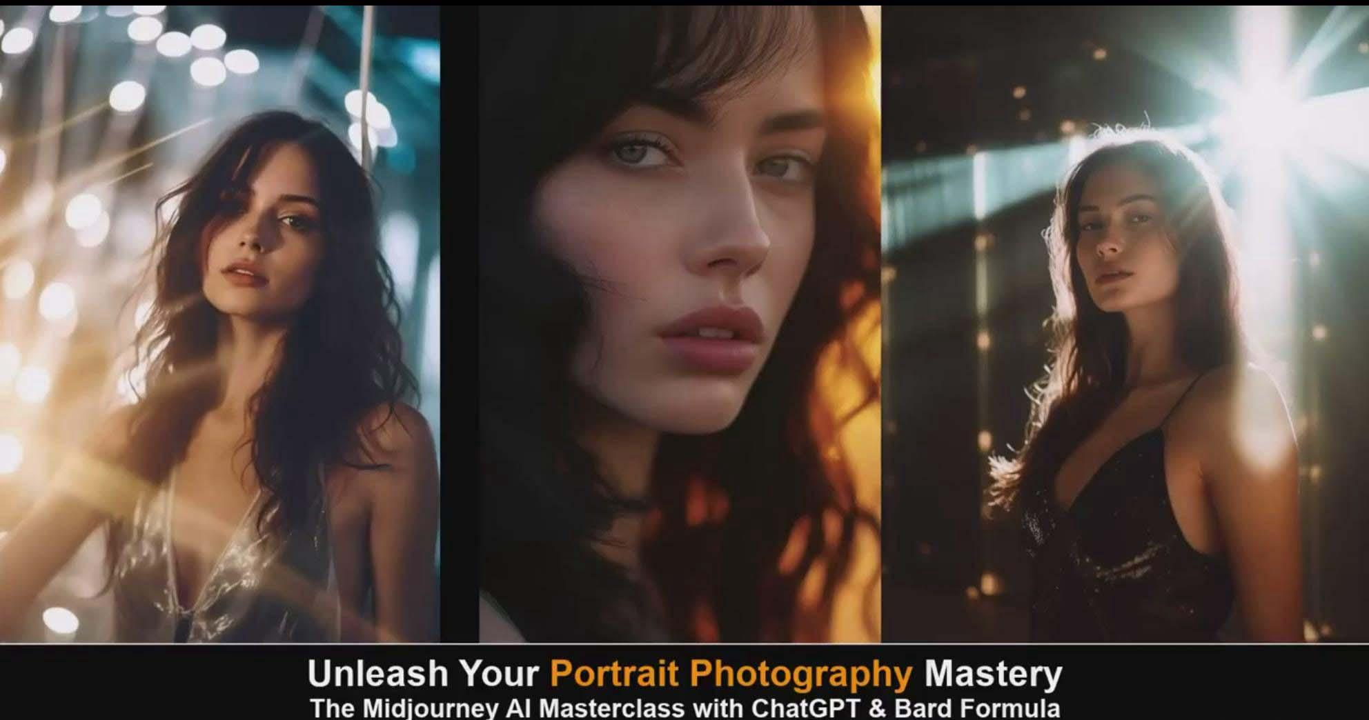 图片[6]-(9312期)Midjourney v5 ChatGPT 和 Bard AI人工智能人像摄影大师班-15节-中英字幕-网创小站