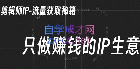 小钱老师·剪辑师个人ip流量思维与运营策略课-网创小站