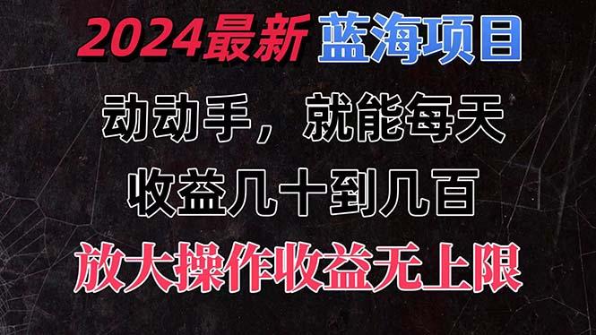 有手就行的2024全新蓝海项目，每天1小时收益几十到几百，可放大操作收…-网创小站