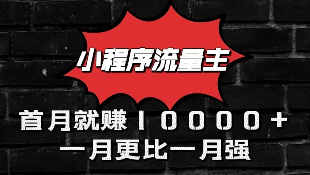 小程序流量主首月就赚10000+，一月更比一月强！小本创业首选-网创小站