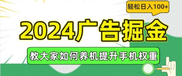 2024广告掘金，教大家如何养机提升手机权重，轻松日入100+【揭秘】-网创小站